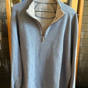Tommy Bahama Blue Quarter-Zip Sweater